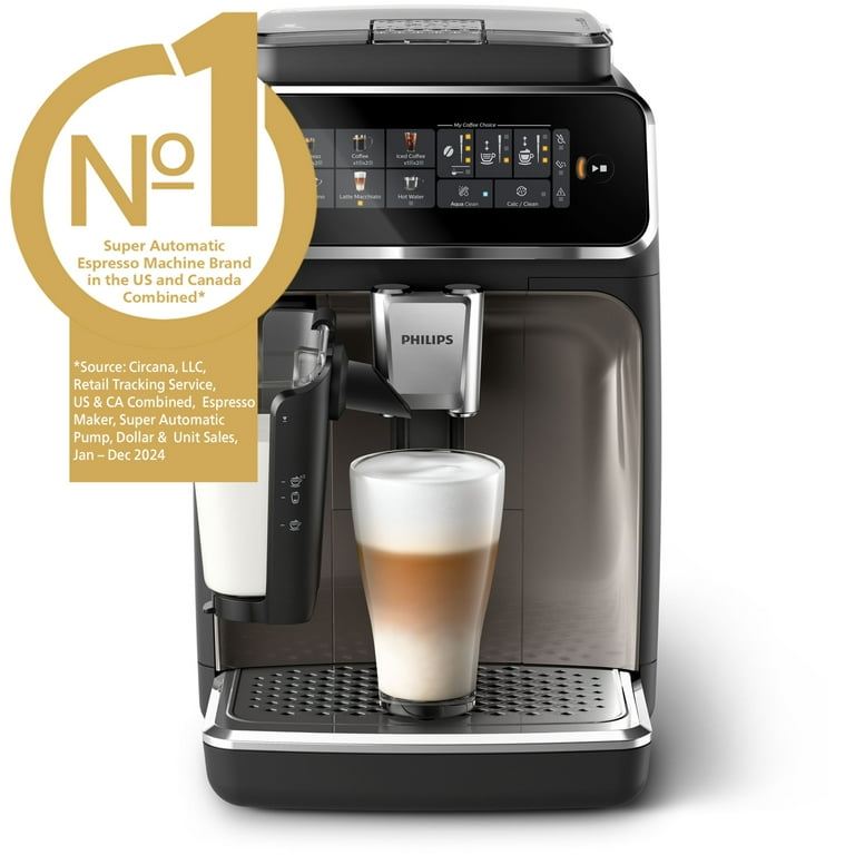 Philips 3300 Fully Automatic Espresso Machine with LatteGo Milk