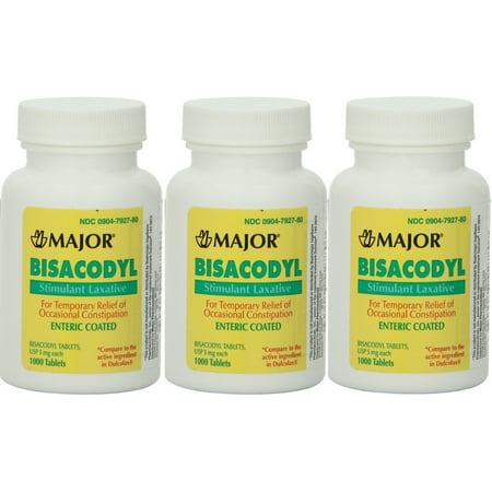 Bisacodyl 5 mg 1000 Enteric Coated Tablets Generic Dulcolax Laxative PACK of 3