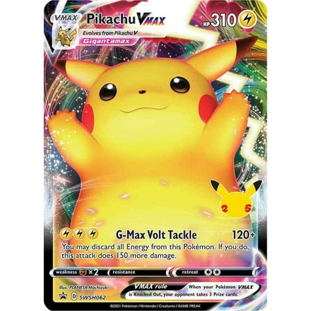 Pokemon Sword & Shield Full Art Promo Pikachu Vmax SWSH062