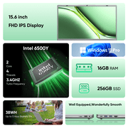 Coolby 15.6 Full HD Laptop,16GB RAM 256GB SSD Laptops,6500Y Processor Up to 3.4GHz,Win 11 Notebooks,Bluetooth,office 2024,Poratable Business and Student Laptop computer