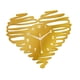 thumbnail image 5 of Reloj de Pared Corazón Acrílico Análogo Decorativo Movimiento Silencioso Números Árabes Estilo Contemporáneo Adecuado para Oficina Dormitorio Cocina Sala de Reuniones Comedor Oro, 5 of 9