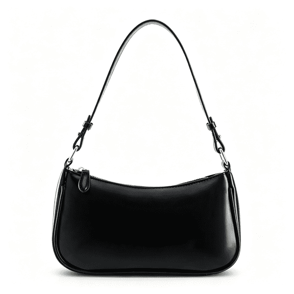AOMRCOL Small Shoulder Bag for Women Clutch Purse Handbag with 2 Removable Straps and Zipper Closure Crossbody Bags Elegant Small Black Purse