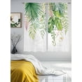 thumbnail image 4 of Green Leaves Sheer Curtains 72 Inches Long 2 Panels Set, Window Sheer Curtains for Living Room/Bedroom, Summer Botanical Watercolor Leaf Light Filtering Rod Pocket Curtain 52''x72''x2, 4 of 8