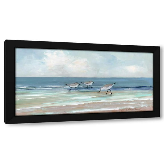 Sally Swatland 14x9 Black Modern Wood Framed Wall Art Titled - Shore Searching I