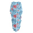 thumbnail image 7 of XYZCANDO Kaftan Dresses for Women V-Neck Swimsuit Cover Up Plus Size Beach Caftan Lounge Dress Flowy Batwing Sleeve Beach Cover Ups Octopuses Print Resort Wear for Travel Vacation, 7 of 7