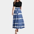 thumbnail image 2 of Summer Dresses For Women 2025 Floral Print Wrap Short Sleeve Maxi Dress Patchwork Ruffle Hem A Line Dress, 2 of 5