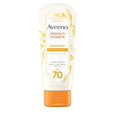 Aveeno Protect + Hydrate Face Sunscreen Lotion with SPF 70, 3 oz