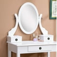 thumbnail image 3 of Roundhill Furniture Moniya Wood Vanity Table and Stool Set, White, 3 of 5