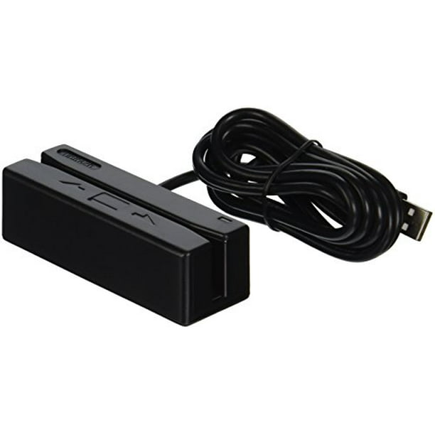 Unitech MS246 MS246 Magnetic Stripe Reader, Triple Track, USB (Keyboard  Emulation/HID Mode), No Data Editing Capability, Black