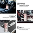 thumbnail image 3 of Double Wall Insulated Stainless Steel Sports Flowers Themed Water Bottle with Handle Lids 32oz, Wide Mouth, Leakproof, Keeps Cold 24Hrs Hot 12Hrs for Gym, 3 of 5