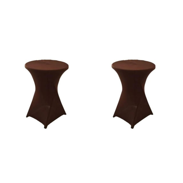 Maytalsory Easy Wash Stretch High Table Cover Environmentally Friendly And Versatile light brown 2Set