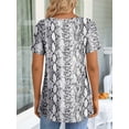 thumbnail image 4 of JuneFish Women's Summer Pleated Tops Casual Tee Hide Belly Shirts Blouse for Leggings, 4 of 4