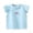 Blue, variant on Bovxnpu Girls Short Sleeve T Shirts Kids Summer Tops Solid Ruffle Sleeve Cotton Crew Neck Casual Girls Tees