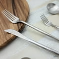 thumbnail image 4 of Elyon Tableware® 20-Piece Matte Silver Flatware Set, Stainless Steel, Thin Handles, Service For 4, 4 of 6