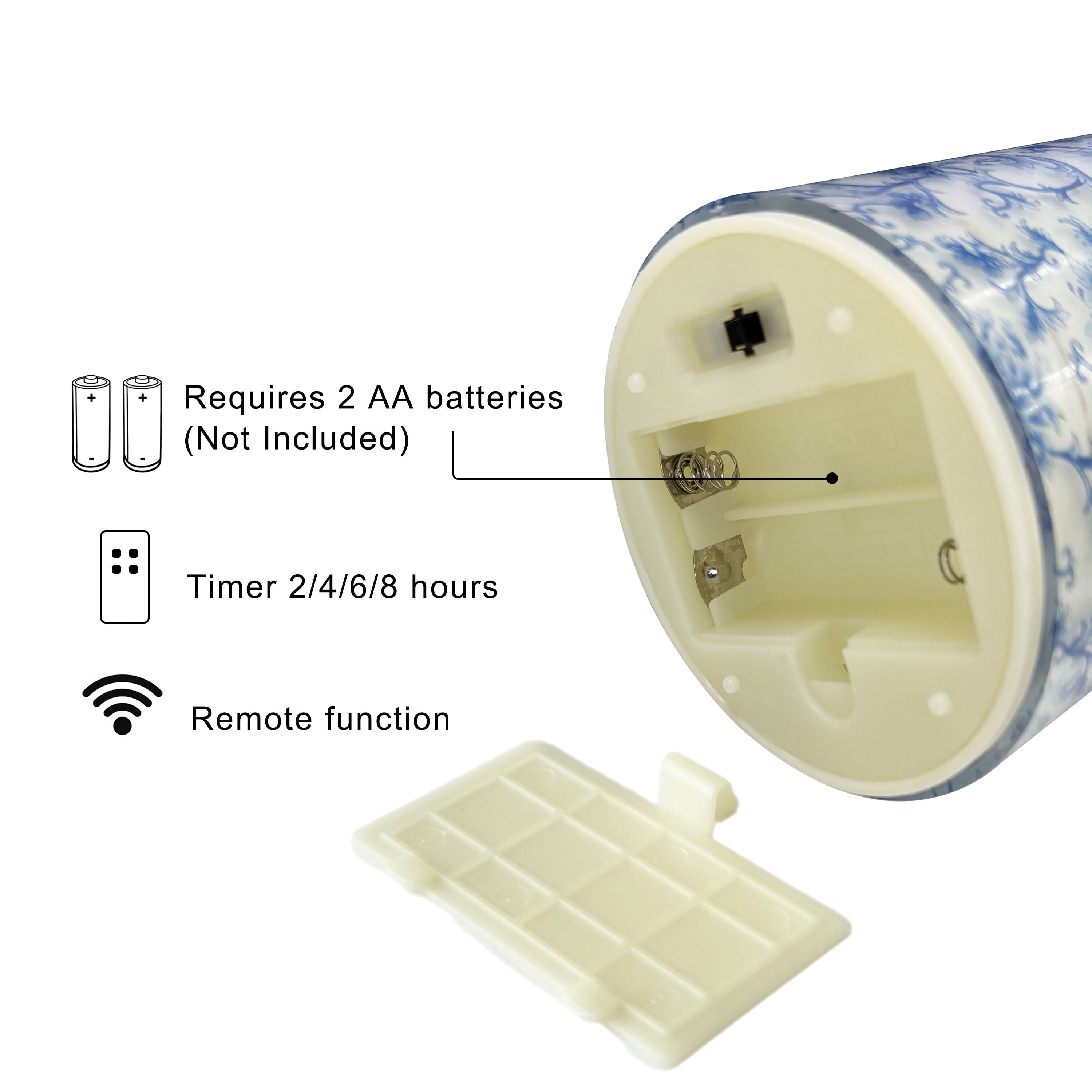 Flameless Candles with String Lights LED Candle Battery Operated Candles with Remote Control,Printed Pillar LED Candles for Wedding Holiday Table Home Decorations,Set of 3
