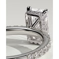 thumbnail image 2 of CAPRICARATS 3.00Ct Radiant Lab Grown Diamond Engagement Ring, Hidden Halo Pave Band, 10K White Gold, 2 of 6