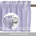 thumbnail image 6 of Pure Lavender Kitchen Curtain Valances for Windows Farmhouse Short Curtains, Simple Solid Color Rod Pocket Valance Curtain for Bedroom Cafe Living Room 60"x18", 6 of 8