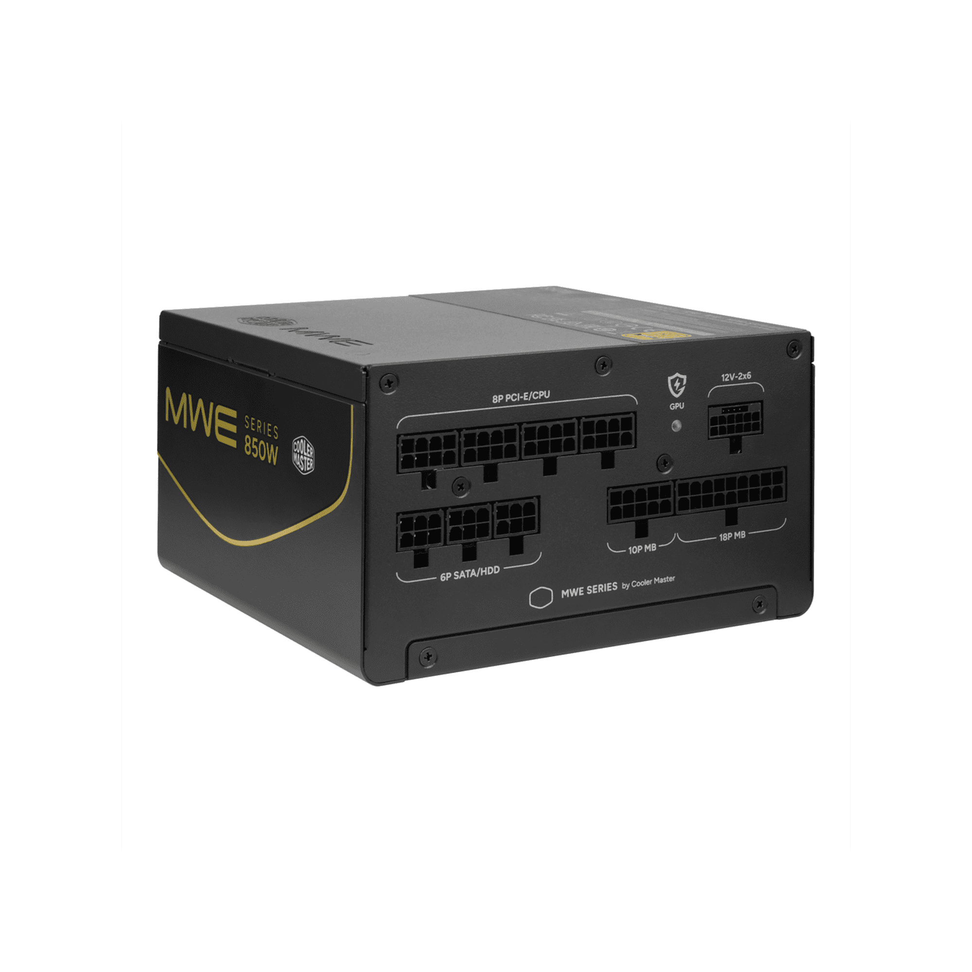 Cooler Master MWE V4 ATX 3.1 PCIe 5.1 Ready Fully Modular 850W Power Supply - GPU Shield, 80+ Gold, Native dual color 12V-2x6, 10 Year Warranty