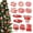 Red White-B, variant on Christmas Candy Ornament Set Tutuviw 36 Pcs Plastic Peppermint Candy Cane Decorations Christmas Lollipop Wood Ornament Xmas Hanging Lollipop Pattern Decorations with Rope (Red White)