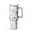 Light-blue, variant on 40 oz Coral and Seashell Tumbler With Handle and Straw Lid - Steel Insulated Travel Coffee Cup - Ideal for Beach Lovers