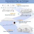 thumbnail image 6 of Laijoy 10 x 20FT Pop up Canopy with 6 Sidewalls, Outdoor Canopy Tent with Zippered Entrances, Windows, Carrying Bag, 6 of 9
