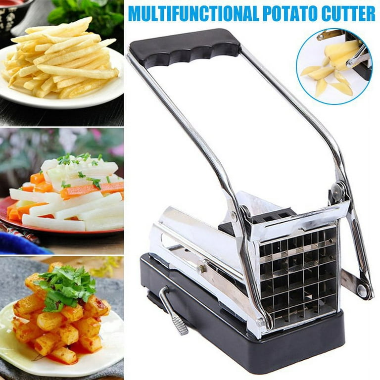 QJUHUNG French Fry Cutter Stainless Iron Potato Chippers for Carrots Veggie  Sticks Non-Slip Suction Pad 