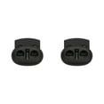 thumbnail image 4 of Qarigey 100 uds, tapón de plástico, ropa, cordones, ropa deportiva, bloqueo de cordón, topes, palanca de Clip de doble orificio individual negro 3 1.7*1.55 2Conjunto, 4 of 6
