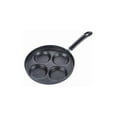 thumbnail image 1 of Pancake Pan, 24cm Pancake Pan with 4 Holes, Round Non-Stick Frying Pan, Breakfast Pan (Black), 1 of 5