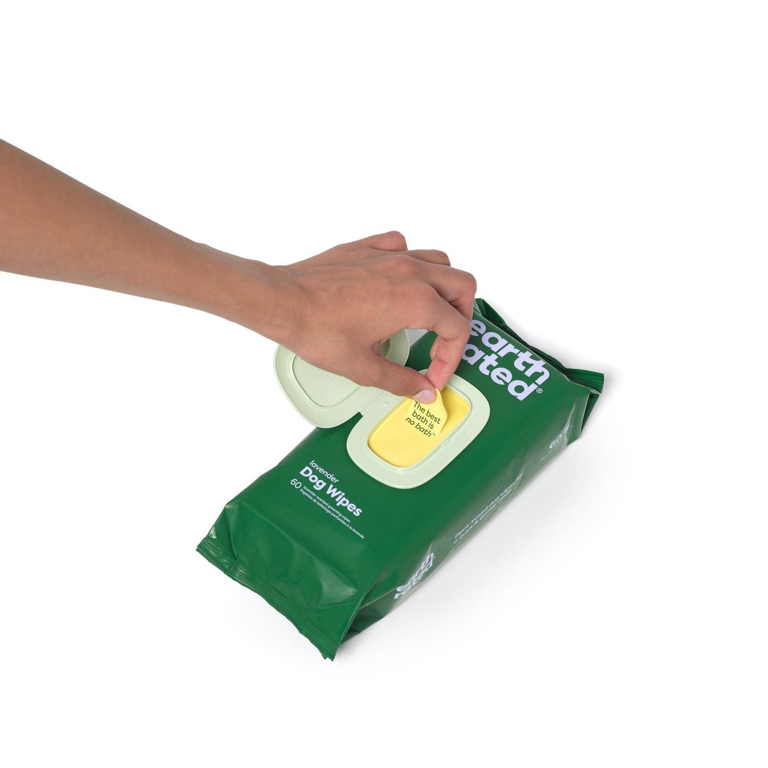 Earth Rated Hypoallergenic Dog Wipes, Cleaning and Odour-Controlling Grooming Wipes for Paws, Body, and Bum, Perfect for Puppy and Adult Dogs, Lavender Scent, 60 Count, 1 x 60 Count Grooming Wipes