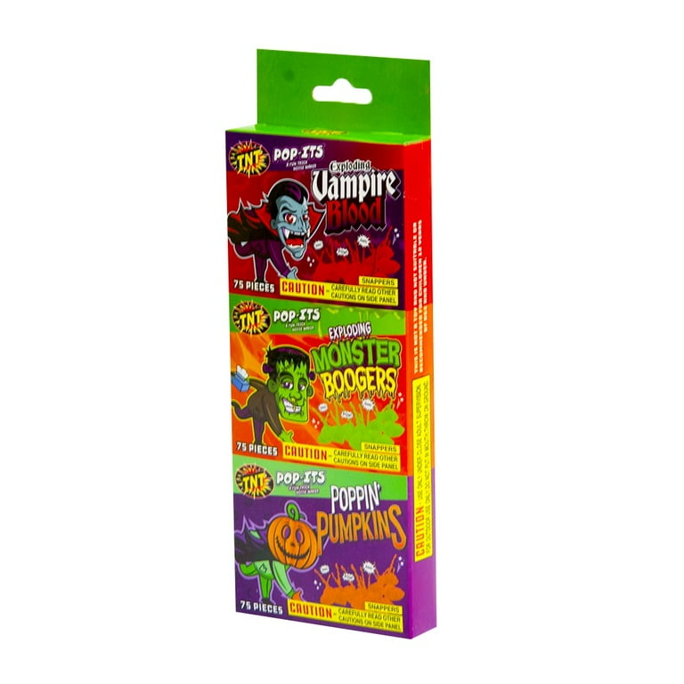 Halloween 3 Pack Snaps, TNT Fireworks, Red Orange and Green