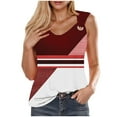 thumbnail image 2 of Runfenguu Womens Graphic Tank Tops Athletic Tank Top Women'S New Loose Casual Crew-Neck Pleated Print Fashion Summer Tank Top, 2 of 5