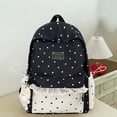 thumbnail image 4 of WAYUTE Backpack for Kids Lace Trim Star Print School Backpacks for Teen Girls Lightweight Side Water Bottle Pocket Bookbag Casual Outdoor Travel, 4 of 5