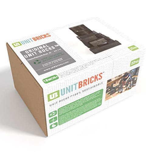 Based on Pratts Scale Standard Unit Blocks 58 pcs Mini Unit Rocks UNITBRICKS Wooden Building Set for Age 3+