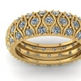 thumbnail image 2 of 4.00Ct Round Cut Natural Diamond 3Row Anniversary Wedding Eternity Band Ring 10k Gold KL I1, 2 of 3