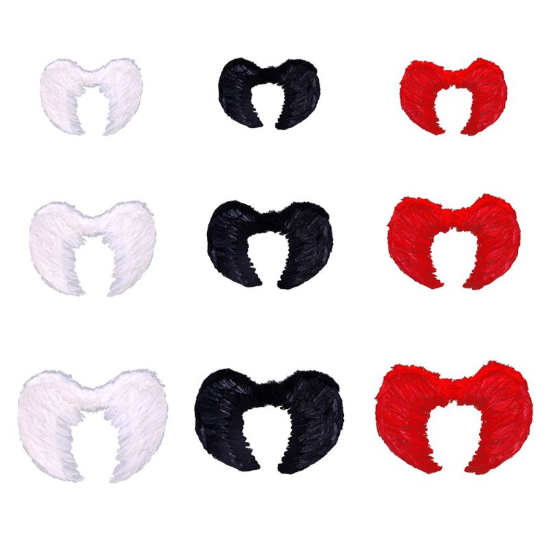 Fairy Angel Feather Wings for Kids Adults Halloween Cosplay Dress Party Costume S/M/L