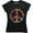 Black, variant on Beautiful Flowers Peace Symbol Graphic Design Printed Women's T-Shirt
