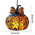 thumbnail image 7 of WKSCLPAI Halloween Pumpkin Lantern Ornaments, Acrylic Hanging Decor Weather Resistant Decoration, Festive Light-Up Decor for Indoor and Outdoor, Holiday Window Door Wall Tree Display, 7 of 7