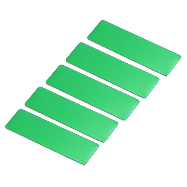 Unique Bargains 2.73 x 0.78inch Engraved Name Tags Kit,5pack Blank Badge with Pin,Green