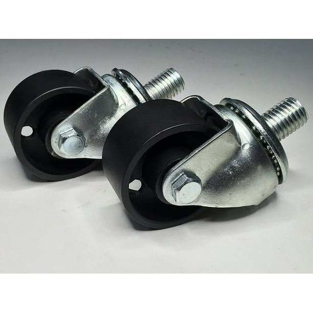 Floor Jack Casters (Black 2 Pcs) for Lincoln, Walker 93642, 93652