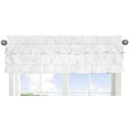 thumbnail image 2 of Sweet Jojo Designs Solid Color White Shabby Chic Ruffle Window Treatment Valance for Harper Collection, 2 of 4