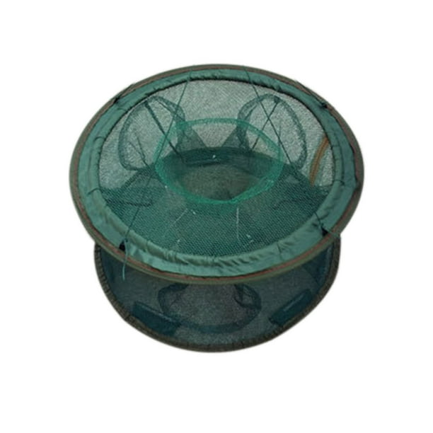 Soidarity Red de trampa de pesca redonda, jaula de cangrejo de malla, cangrejo de río, langosta, apertura automática, plegable Pescar No.04 Soidarity HW5407-04
