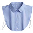 thumbnail image 1 of Detachable Collar Adult Fake Collar Lapel Single Breasted False Collar Adjustable Strap Solid Color Business Collar Office Work Fake Shirt Collar, 1 of 8