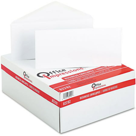 Office Impressions #10 Business Envelopes, Box of 500, White - Walmart.com