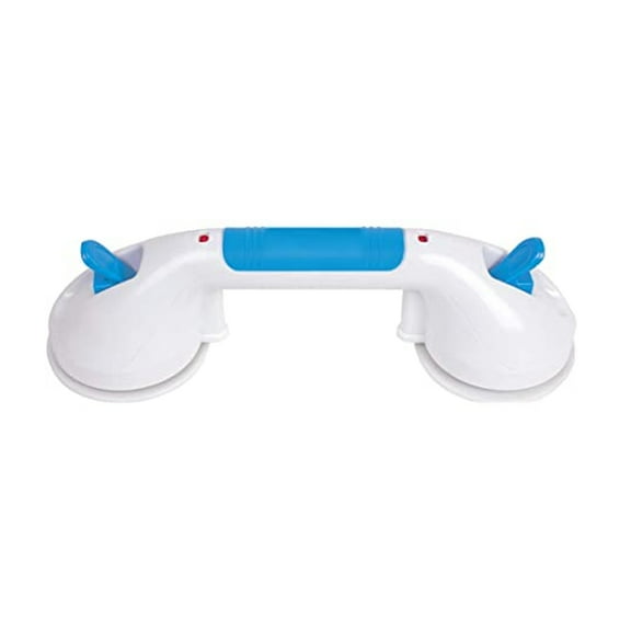 Ideaworks - Safety Grip Handle with Suction Cups & Safety Indicator Fits Any Bathtub Shower - White