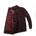 thumbnail image 6 of IYTR Mens Winter Jacket Plus Velvet Padded Warm Knit Coats with Pocket Long Sleeve Jacket Zipper Stand-up Collar Patchwork Red XXXL, 6 of 6