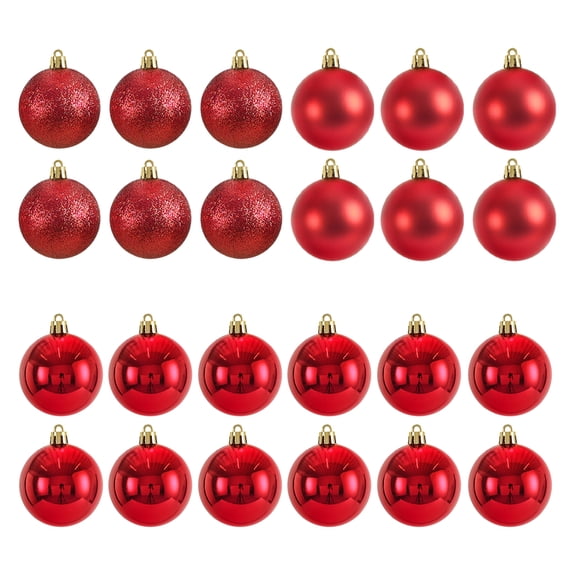 Wosthever 24x Colgante De Bolas Colgante Fácil De Elementos Esenciales De Navidad Decoración Eficaz Duradera Y Confiable Kits de decoración para fiestas rojo