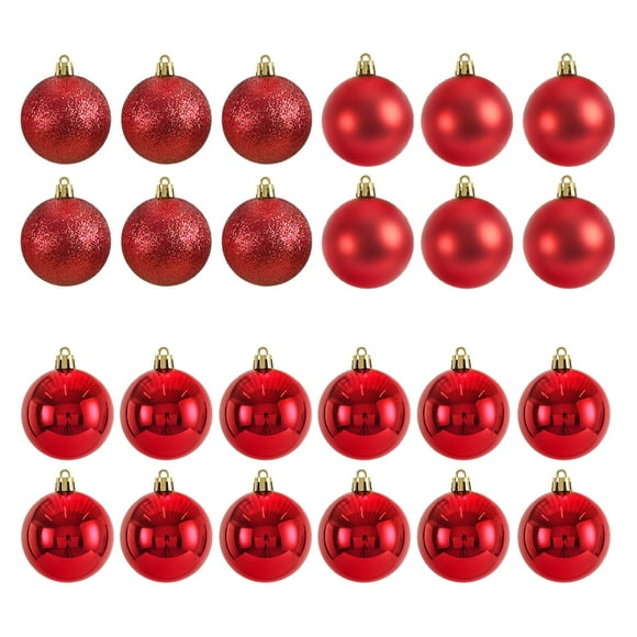 Wosthever 24x Colgante De Bolas Colgante Fácil De Elementos Esenciales De Navidad Decoración Eficaz Duradera Y Confiable Kits de decoración para fiestas rojo