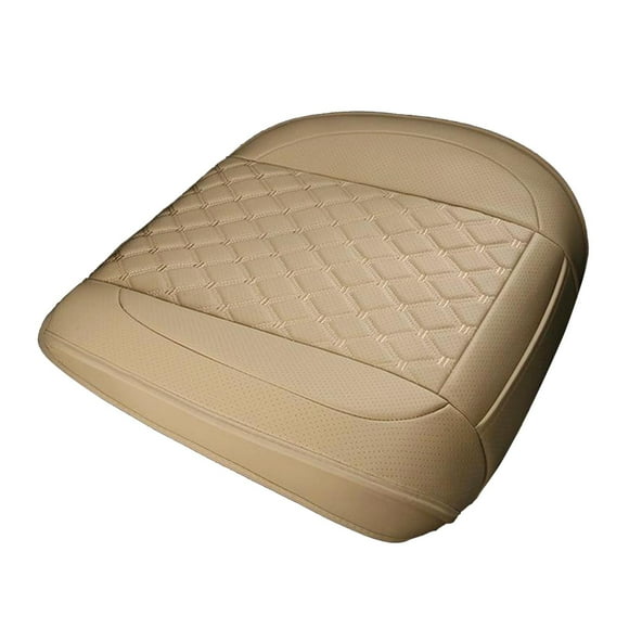 Universal PU Leather Rear Car Seat Bottom Cover Cushion Material Beige Beige Front