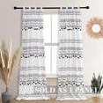 thumbnail image 4 of Sliding Closet Curtains for Bedrooms Door,Accordion Look Privacy Temporary Boho Window Drape Geometric Print Patterned Design Blackout Curtain for Doorway Girl Dorm Nursery Farmhouse Decor,Black White, 4 of 19