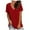 Wine, variant on Giftesty Women's Gradient Solid Blouse V-Neck Short Sleeve Loose T-Shirt Pockets Tops